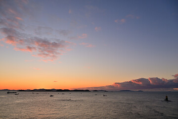 羽豆岬から見る日の出の風景