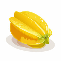 Fototapeta premium Yellow star fruit with transparent background