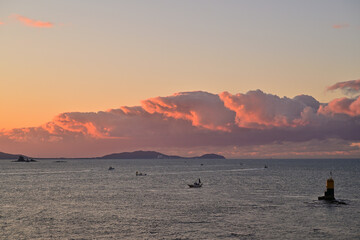 羽豆岬から見る日の出の風景
