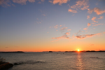 羽豆岬から見る日の出の風景