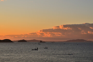 羽豆岬から見る日の出の風景