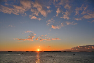羽豆岬から見る日の出の風景
