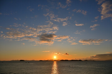 羽豆岬から見る日の出の風景