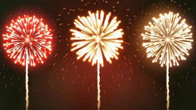 The captures a vibrant fireworks display at night, showcasing the colorful explosions and intricate patterns created by these spectacular pyrotechnics.