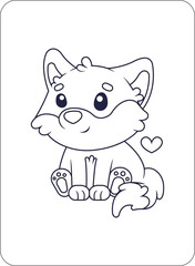 Obraz premium Cute Animals Coloring and Activity Pages for Kids