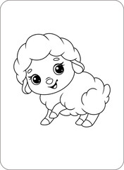Obraz premium Cute Animals Coloring and Activity Pages for Kids