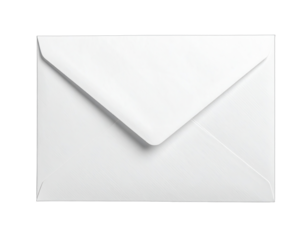A blank white envelope, sealed, against a stark black backdrop