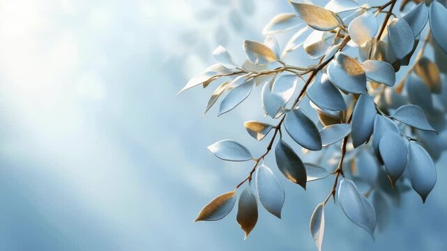 A close-up capturing the delicate leaves of an oak tree with soft light filtering through them, suggesting a tranquil early morning atmosphere.