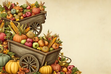 Autumn Harvest Wheelbarrows: Crop, Negative Space, Abundance
