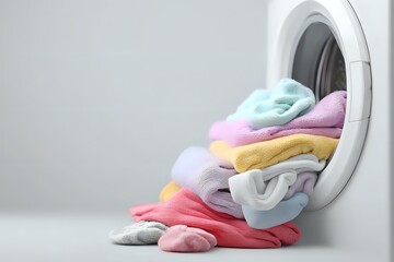 Fresh Laundry Cascade: Washing Machine Edge Detail