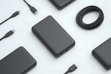 Power Bank Assortment: Minimalist Crop and Negative Space