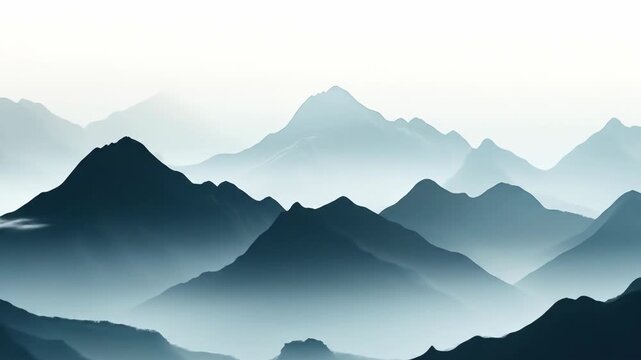 Abstract mountain landscape in muted tones suitable for design projects