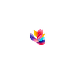 3d render of a colorful abstract logo