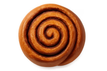 Cinnamon roll or bun with spiral top