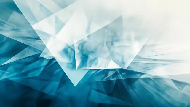 Abstract geometric forms dynamic composition with blue and white hues