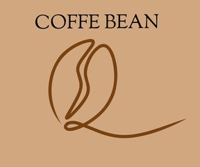 Coffe bean line icon vector,bean coffe logo icon image,coffe bean symbol design,bean coffe line icon stock vector 