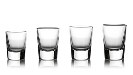 Collection of four glasses in increasing size