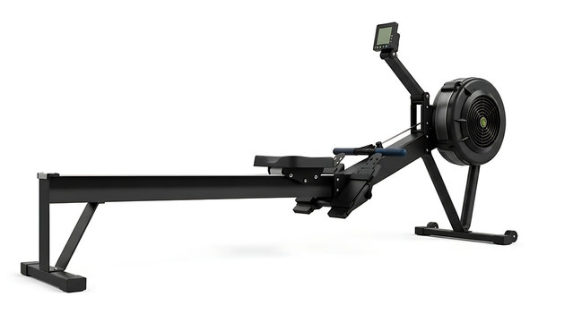 Modern rowing machine with digital display