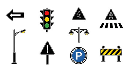 Traffic and safety symbols