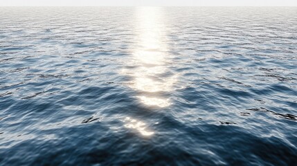 Fototapeta premium Sunlit ocean water, calm waves, background sky, nautical background, website use