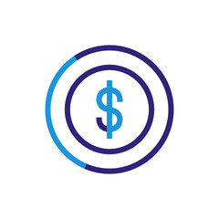 Obraz premium Financial Growth and Investment Concept with Dollar Sign Icon