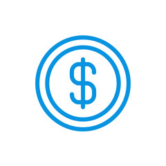 Obraz premium Financial Icon of a Dollar Sign Coin Illustration for Money and Banking Concepts