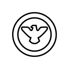 Obraz premium Minimalist Line Drawing of Dove Symbol for Peace and Harmony Concept