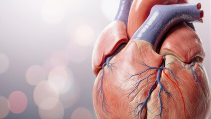 Human Heart Anatomy Detailed Illustration.