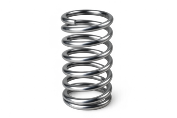 Steel spring showing elasticity and mechanical engineering component