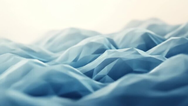 Abstract low poly landscape illustration 3 d rendering with soft lighting