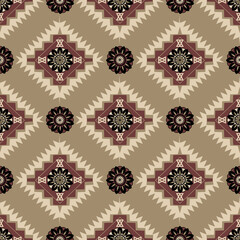 Seamless floral pattern collection featuring abstract botanical flowers and organic flowing shapes. Decorative repeating design with a modern vintage color palette, suitable for textile, fabric