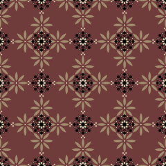 Seamless floral pattern collection featuring abstract botanical flowers and organic flowing shapes. Decorative repeating design with a modern vintage color palette, suitable for textile, fabric