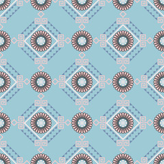 Seamless floral pattern collection featuring abstract botanical flowers and organic flowing shapes. Decorative repeating design with a modern vintage color palette, suitable for textile, fabric