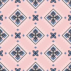 Seamless floral pattern collection featuring abstract botanical flowers and organic flowing shapes. Decorative repeating design with a modern vintage color palette, suitable for textile, fabric