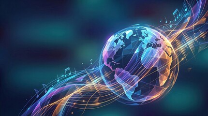 Obraz premium media globe with globe, media globe, diagram, stressed, jazz, celebrity, mane