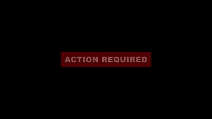 Action Required Red Button Notification Alert warning sign caution sign - Powered by Adobe