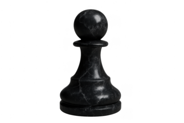 Black marble chess pawn game piece strategy