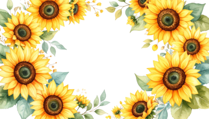 Sunflower Summer Decoration Isolated on Transparent Background