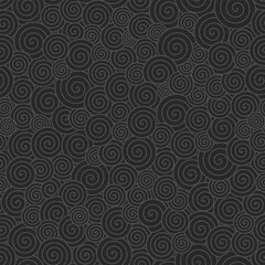 Spirals and swirls abstract geometric vector seamless pattern
