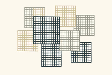 Obraz premium Abstract Overlapping Bar Blocks