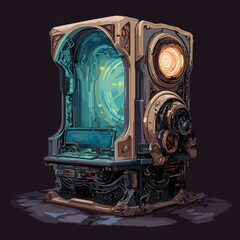 Sci-Fi PC, Vector Illustration, Clipart