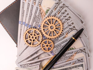 Conceptual stock photo representing themes of money management, economic growth, and the mechanisms of finance