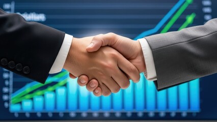 Global Partnership Shake Hands After Successful Market Deal.