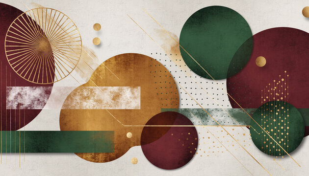 Vibrant Firefly Abstract Chinese New Year Background with Smooth Gradient and Geometric Shapes Optimized for Large Format Print