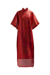 red dress isolated on white background