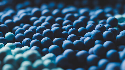 Obraz premium desiccant. Blue desiccant beads color transition, from moist to dry state. STEM education sheets, lab safety posters, designed for biotech research communications, supports STEM education.