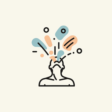 Abstract representation of a persons head exploding with ideas.