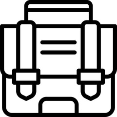 briefcase line icon. Clean and minimalist vector icon for websites, mobile apps, presentations, and logos. Fully scalable and customizable for any project.