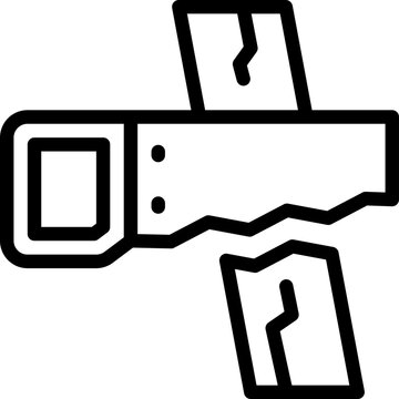 hand saw line icon. Clean and minimalist vector icon for websites, mobile apps, presentations, and logos. Fully scalable and customizable for any project.