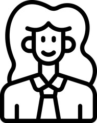 Obraz premium worker line icon. Clean and minimalist vector icon for websites, mobile apps, presentations, and logos. Fully scalable and customizable for any project.